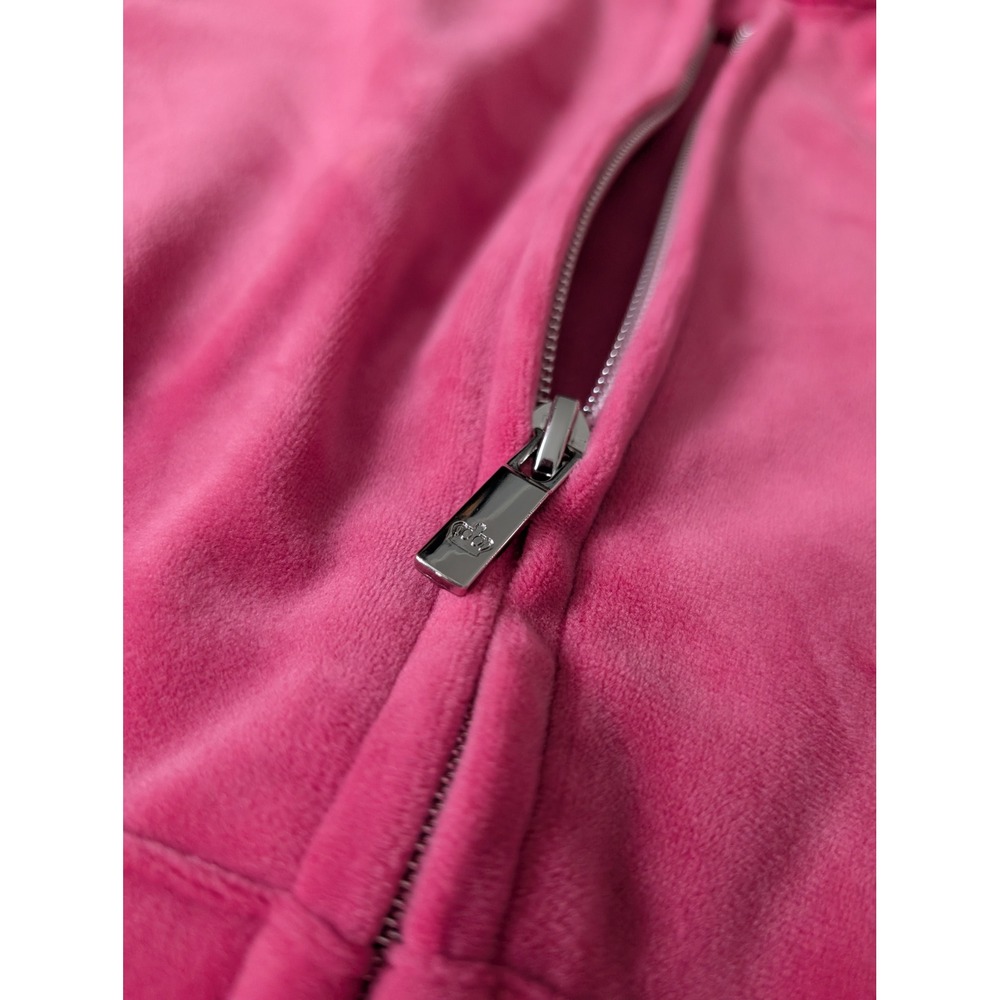 Juicy by Juicy Couture Hot Pink Velour Tracksuit Hoodie Joggers Set XL - Picture 2 of 7